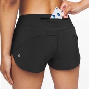 Black lululemon speed shorts